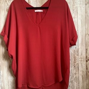 🖤3 for $20🖤 Francesca’s Deep Red Chiffon Blouse